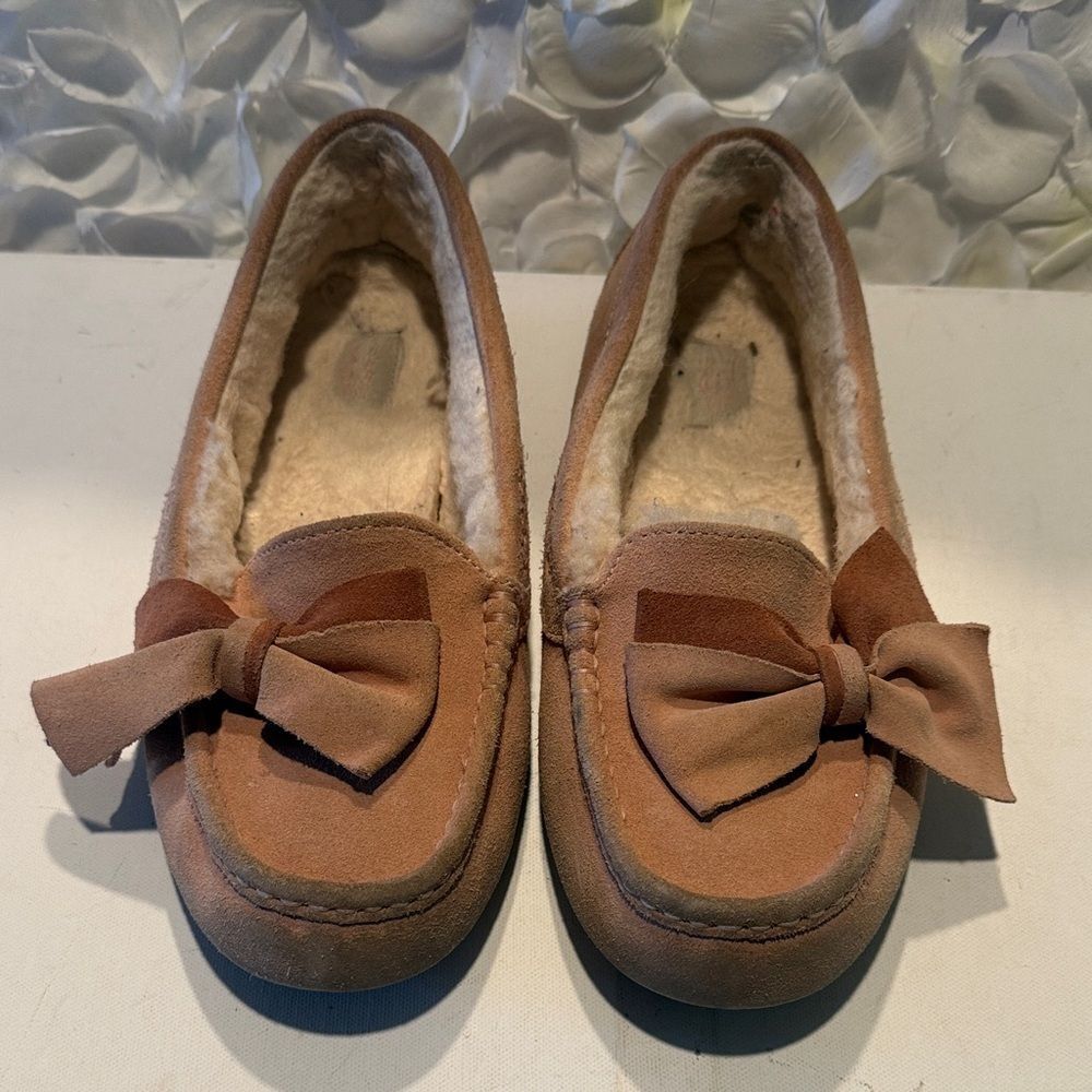 UGG Tan Bow Moccasins